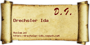 Drechsler Ida névjegykártya