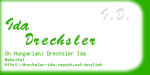 ida drechsler business card